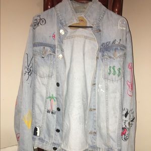 Jean jacket with cool pictures